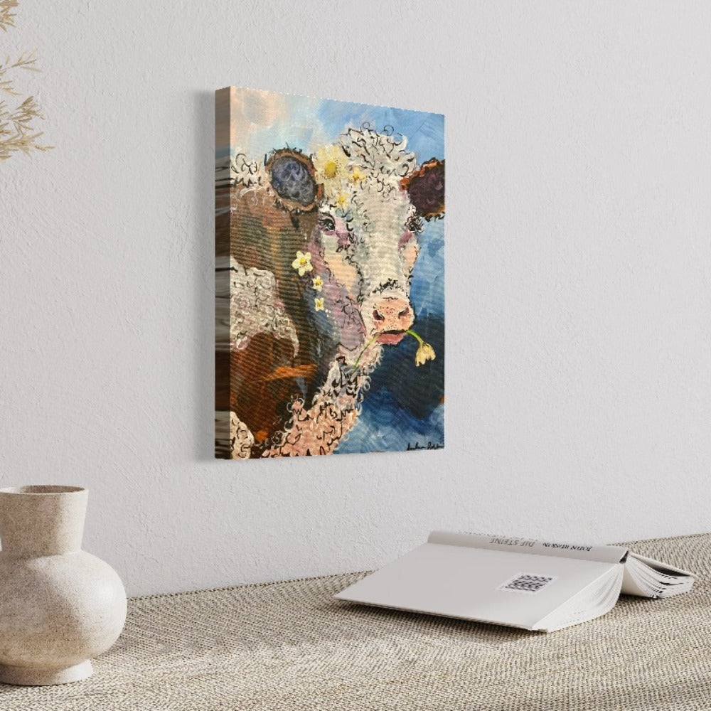 “My Flower” cow painting