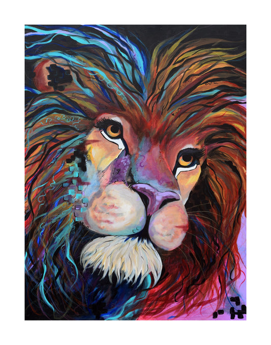 Alpha and Omega Lion Print