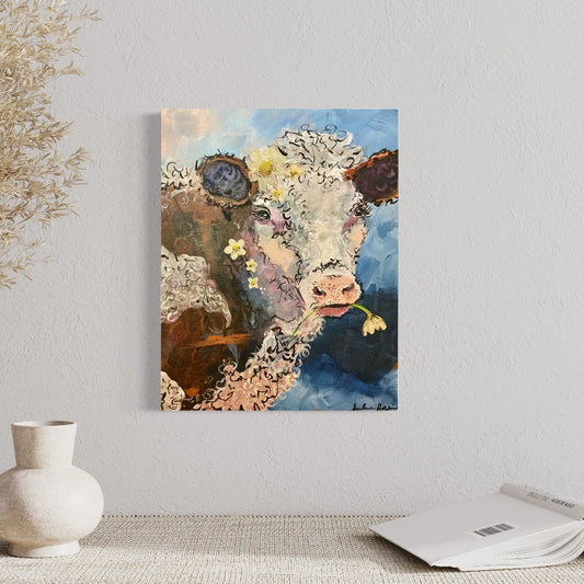 “My Flower” cow painting